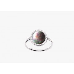 Ring-Pendant Les Renversantes Silver - Grey MOP 049